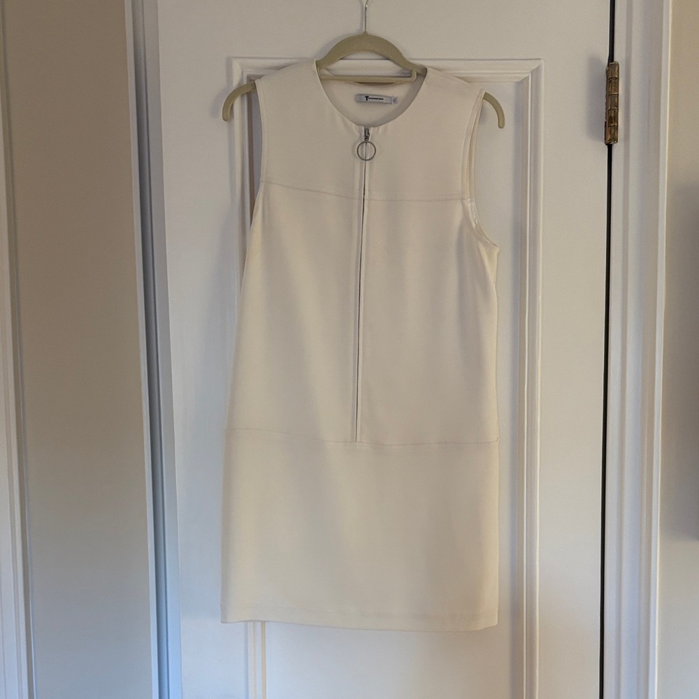 T Alexander Wang size M silky looking Sleeveless White Dress with Ring Detail